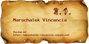Marschalek Vincencia névjegykártya